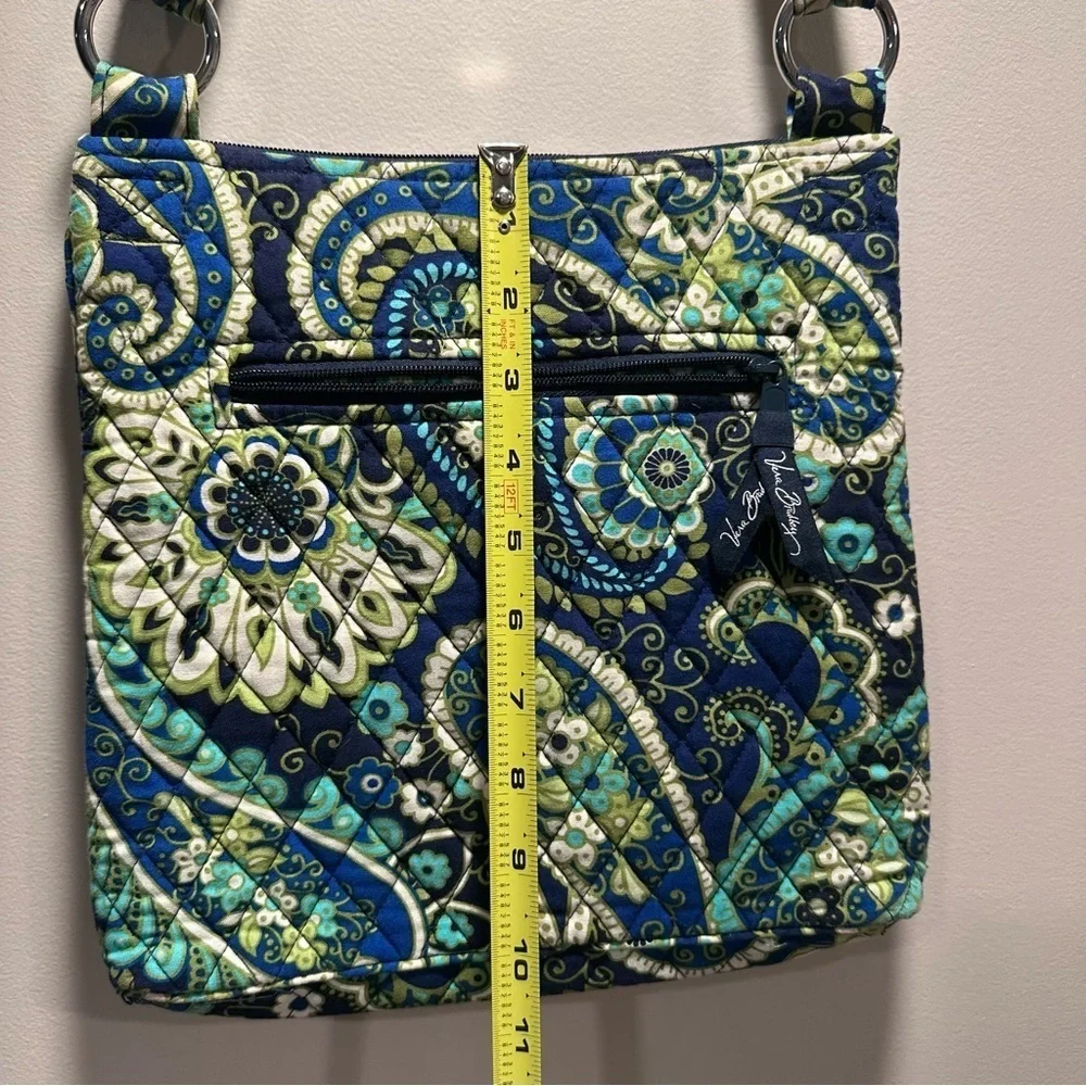 Vera Bradley Rhythm & Blues Aqua Green Hipster Crossbody Bag Retired Paisley EUC